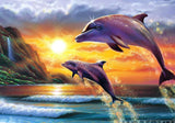 5D diamond embroidery painting full round/ square "Dolphins"