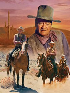 5D DIY Full Square/ Round Drill Diamond Painting "John Wayne -Cowboy Movies"