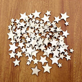 100Pcs  Wood Stars  Wooden Chipboard embellishments  Scrapbook DIY Crafts