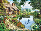 5D diamond embroidery painting full round/ square "Lakeside Cottage"