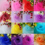 5meter/lot sheer crystal organza tulle roll fabrics width 45cm Fabric for Wedding Party Decoration