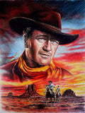 5D DIY Full Square/ Round Drill Diamond Painting "John Wayne -Cowboy Movies"