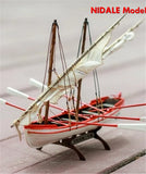 DIY Scale sail boat 1/50 Double mast Fishing boat Whole ribbed