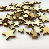 100Pcs  Wood Stars  Wooden Chipboard embellishments  Scrapbook DIY Crafts