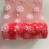 Wedding Snowflake Tulle Roll 10Y 15Cm Tulle Knit Sewing Mesh Fabric Fabric for Wedding Party Decoration