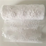 Wedding Snowflake Tulle Roll 10Y 15Cm Tulle Knit Sewing Mesh Fabric Fabric for Wedding Party Decoration