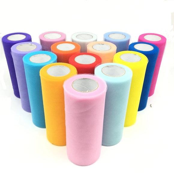 25 yards 15cm Tulle Roll Fabric Spool Fabric for Wedding Party Decoration