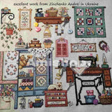 Cozy Sewing Room Counted Cross Stitch Kit 11-18ct