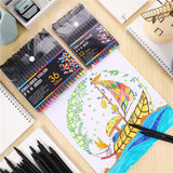 12/24/36/48/60 Fineliner Color Pen Set Ink Colored 0.4mm Liner Brush Micron for Caligraphy Graffiti Art Marker Pencil Drawing