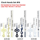MCDFL Clock Mechanism Silent Quartz Movement Machine Wall Hands Pointer Set Clockwork Table Long Shaft DIY Watches Repair Parts