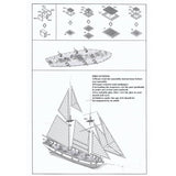 DIY Scale model Wooden Sailboat Harvey Sailing Model