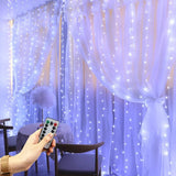 3M LED Curtain Garland Fairy Lights Festoon with Remote Christmas Decoration