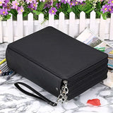 200 Holes  Pencil Case PU Leather Large 4 Layers Pencil case Stationery craft or school