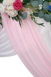 10 Meters Wedding Arch Drape Fabric Sheer Chiffon Tulle Curtain Draping Fabric for Wedding Party Decoration