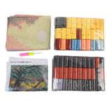 Latch hook DIY rug kit preprinted "Colourful flowers" approx 60x75cm