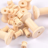 Wooden Bobbins Empty Thread Spools For Twine Wire Sewing Accessories