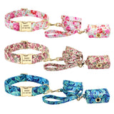 Personalized Dog Collar and Leash With Bag set Nylon small medium dogs