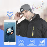 Unisex Bluetooth Headlamp Headphones Beanie with LED sport walking etc
