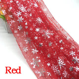 150cm*1yard/pc Snowflake Tulle Rainbow Silver Snow Star Fabric for Wedding Party Decoration