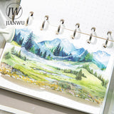 30mm*200cm To The Mountains and  Sea Series Vintage Landscaping Collage PET Tape Junk Journal DIY scrapbooking