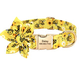 Personalized Dog Collar Cute Bowknot Flower For Small to Large Dogs