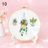 DIY Cross Stitch Set for Beginner Flower Plant Embroidery Starter Kit  Printed