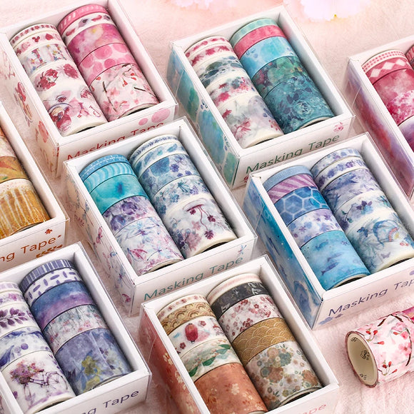 26 Designs 10pcs/box Cute Cartoon Animals Washi Tapes DIY Diary Journal Scrapbooking