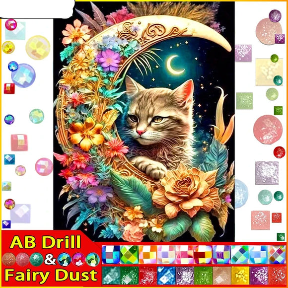 5D DIY Diamond Embroidery Full Square/round Fairy Dust AB  Diamond Painting 