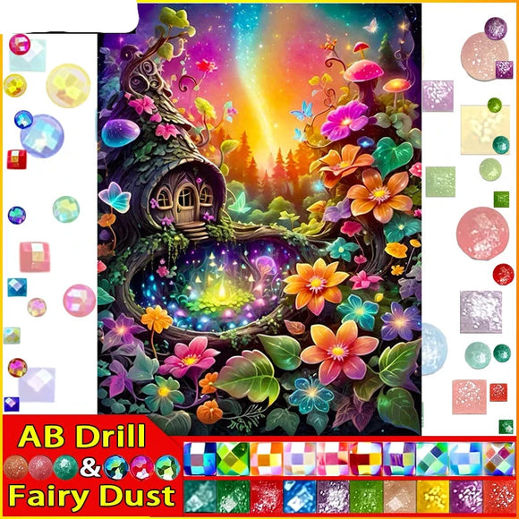 5D DIY Diamond Embroidery Full Square/round Fairy Dust AB Diamond Painting 