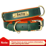 Personalized Dog Collar PU Leather leash option for Small to Large Dogs