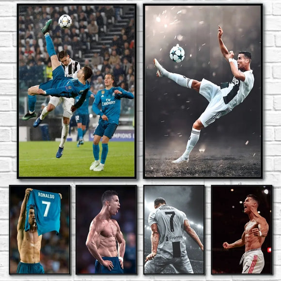 Cristiano Ronaldo Wall Art Prints Waterproof Home  Decor