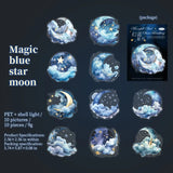 10pcs Moon with Clouds Stickers Junk Journal DIY scrapbooking