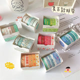 5Pcs/Box Retro Geometry Washi Tape Set