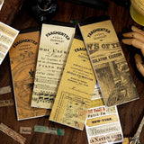 18pcs Vintage Newspaper Stickers Junk Journal DIY scrapbooking