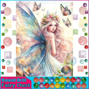 5D DIY Diamond Embroidery Full Square/round Fairy Dust AB Diamond Painting "Beautiful fairy"