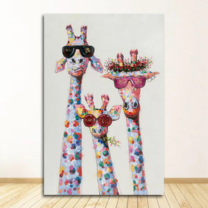 Wall Art Canvas Prints Home Decor Colorful Giraffe