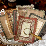 10pcs/pack Vintage Floral Lace paper Junk Journal DIY scrapbooking