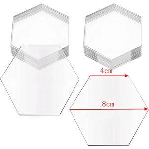 Clear Acrylic Blank Hexagon Acrylic Shapes for Name Card, Wedding Table Card