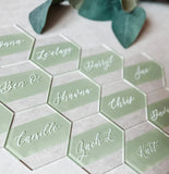 Clear Acrylic Blank Hexagon Acrylic Shapes for Name Card, Wedding Table Card