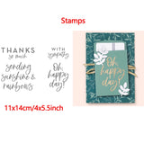 Silicone Clear Stamps words  Thank you ++  For DIY Scrapbooking Card Making Craft