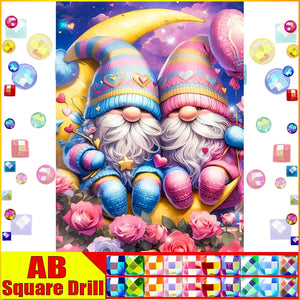 5D DIY Diamond Embroidery Full Square/round Fairy Dust AB Full Diamond painting "Gnomes"