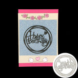 Happy Birthday Circle Frame Metal Cutting Dies for Scrapbooking  Paper Cards