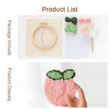 DIY Punch Needle Coaster Starter Kits Cute Cat Needlework for Beginners