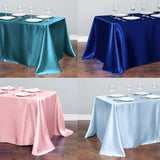 145x275cm Rectangle Tablecloth for Wedding  Party Dining Satin Table Cloth