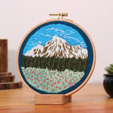 Pastoral Scenery Embroidery Kit DIY Needlework Countryside  Needlecraft for Beginner Cross Stitch Artcraft(Without Hoop)