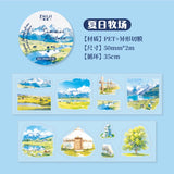 5x200cm Four Seasons Scenery Tape Stickers Junk Journal DIY scrapbooking