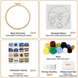 DIY Embroidery kits with Hoop " Scenery"