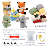 DIY Crochet Animal Kit With Hand Knitting Yarn Needles Starter kit