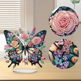 5D DIY Diamond Painting Special Shape Drill Desk Ornament "Butterfly"