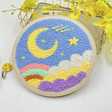 DIY Punch Needle Embroidery Starter Kit - Scenery & Moon